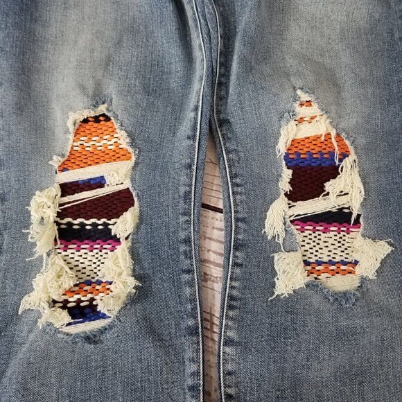 Nwt Levi's Size 28/27 Made & Crafted Pin Dot Stripe Ribbed Patch Boyfriend Jeans - Picture 3 of 11